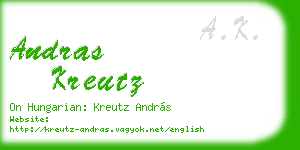 andras kreutz business card